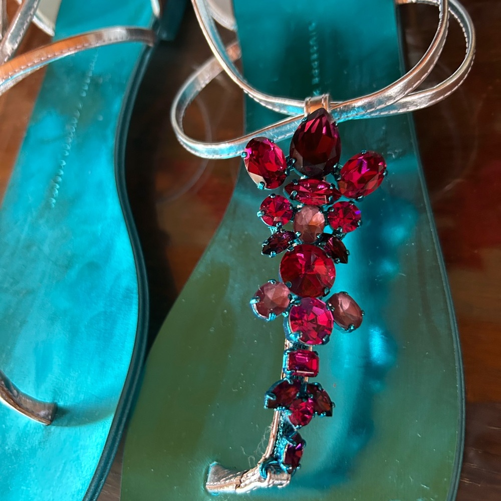 Giuseppe Zanotti  Jeweled Flat Sandals
